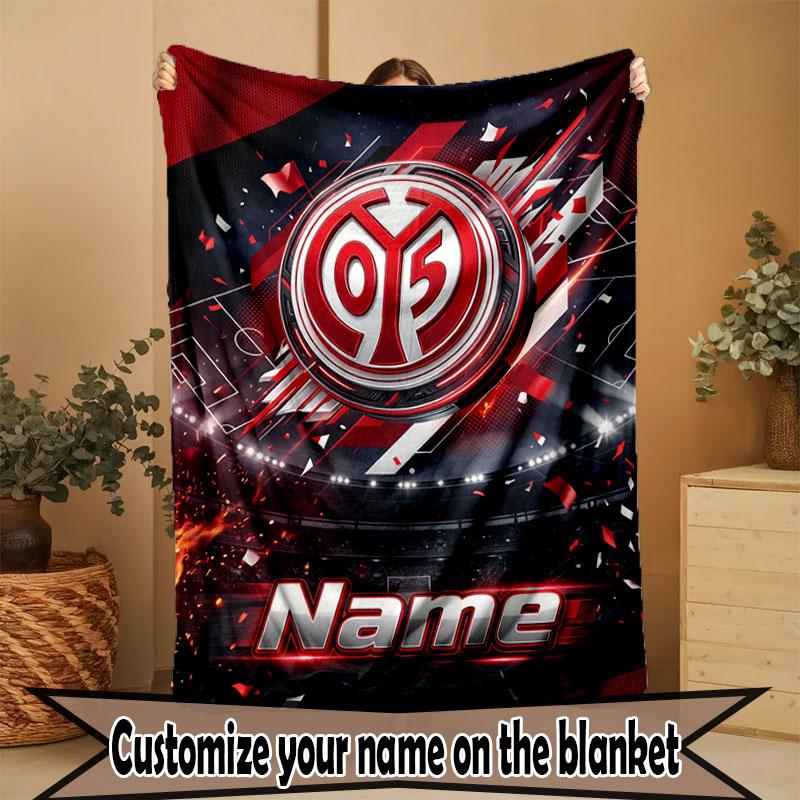 Custom Name Personalized 05 1FSV Mainz 05 Print Blanket, Home Decor, Bedroom, Sofa, Camping, Couch, Gifts for Birthday Christmas