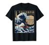Cat Surfing Big Waves Off Kanagawa Funny Japanese T-Shirt