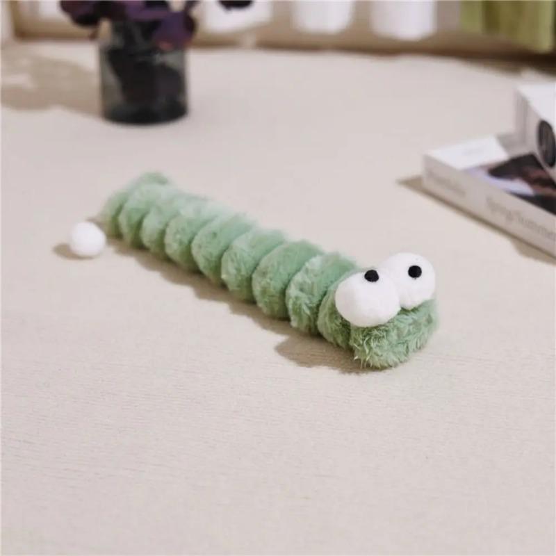Интерактивные игрушки-грызунки для кошек в дизайне гусеницы, саморазвлекательные, кошачьи пинательные игрушки, мягкая прочная игрушка с кошачьей мятой для снятия скуки