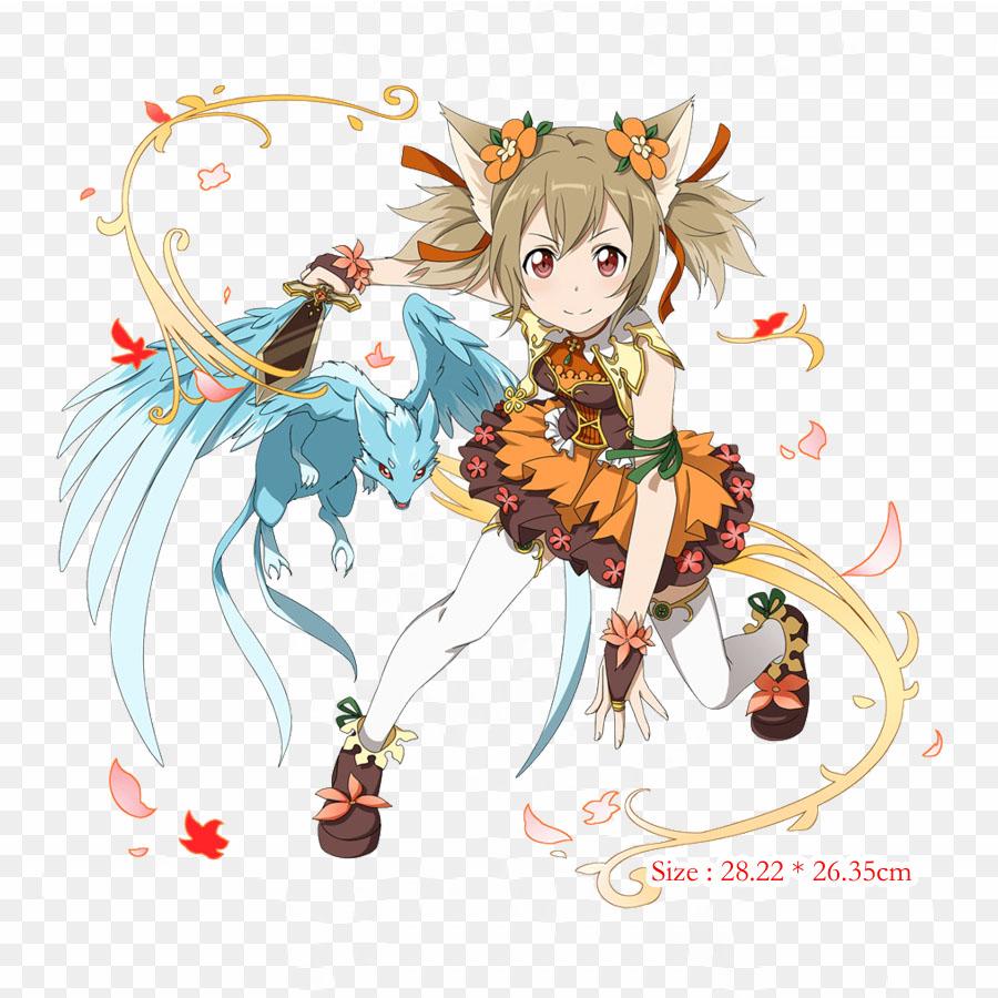 Sword Art Online Memory Defrag Silica Sword Art Online Memory De Iron On Patches For Clothing Applique Stickers On Clothes Heat-Sensitive Custom Patch