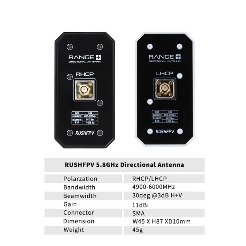 RUSHFPV RANGE PLUS 2X 5.8G Flat Panel Antenna