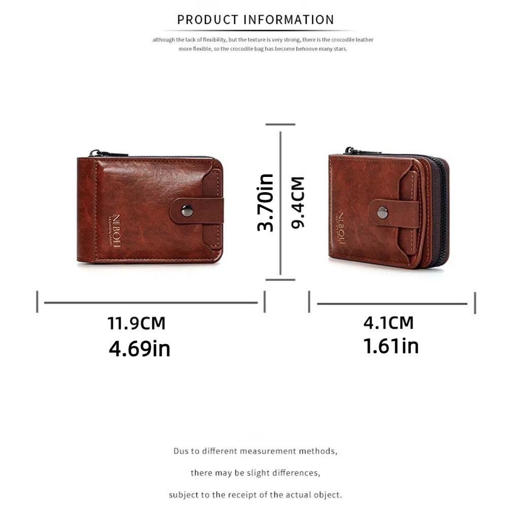 Large Capacity Business Card Bag Casual RFID Male Wallet Luxury PU Leather Card Holder  Shopping