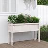 VidaXL Planters with Legs White 110x31x70 Cm Solid Pine Wood 837566