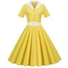 Платье для вечеринки в стиле ретро 50-х годов 2022 года с V-образным вырезом и короткими рукавами