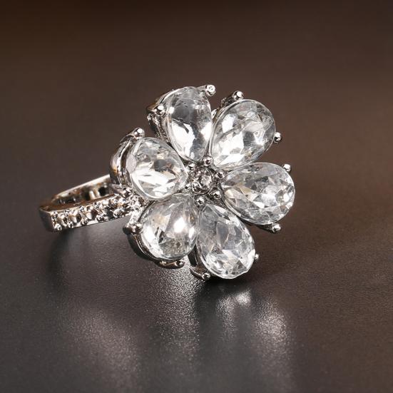 Женские кольца с цветком кубического циркония, свадебные обручальные украшения на палец, подарок