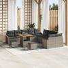 VidaXL 13-piece Garden Sofa Set Grey Poly Rattan, Outdoor Sofa Set, Modular and Rectangular, 3362713