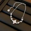 Simple round zircon star pendant necklace exquisite personality high sense collarbone chain light luxury fashion unique item