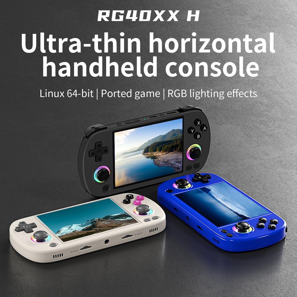 ANBERNIC RG40XX H Портативная игровая консоль Linux 64-битная система 4,0-дюймовый IPS 3200 мАч Ретро-консоль для видеоигр 64 ГБ 5000+ Игр Подарок