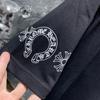 8555 CHROME HEARTS 2025 Лето Новая Высококачественный Хлопок Круглый Вырез Свободный Большой Размер Мужская и Женская Футболка Парная Футболка