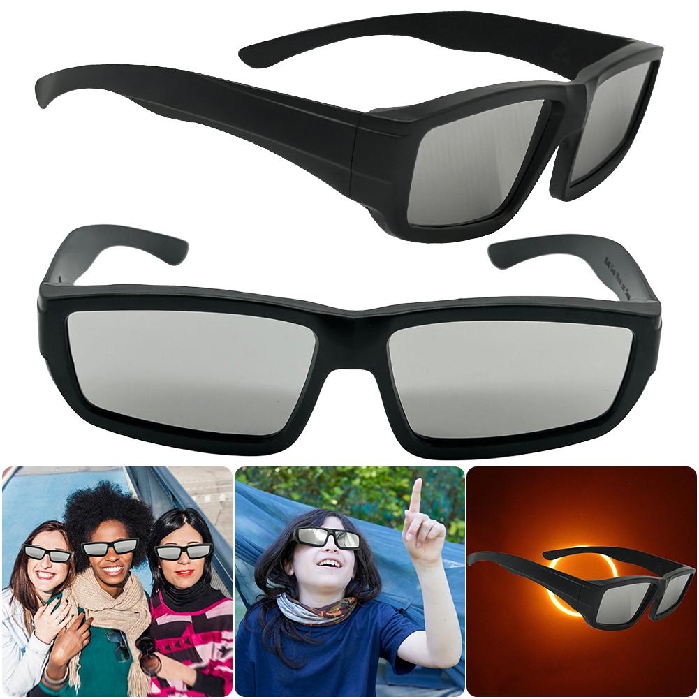 1/2/3/5Pcs Solar Eclipse Glasses ISO Certified Safe Shades Direct Sun Viewing Glasses Unisex Eyewear Sun Observation Sunglasses