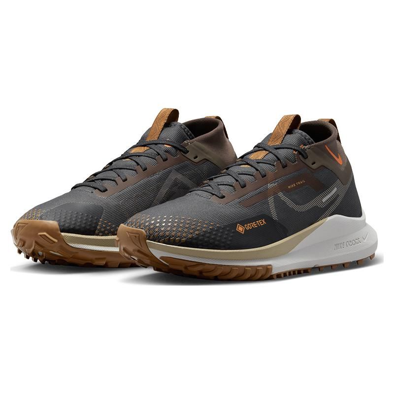 Nike React Pegasus Trail 4 GORE-TEX Anthracite Ale Brown Мужские кроссовки Black Ironstone Bright-Mandarin FD5841-001
