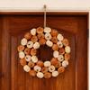 Fabric Pumpkin Wreath Fall Thanksgiving Home Decor with Colorful Mini Gourds Seasonal Front Door Hanging Wreath for Autumn Harvest Festival