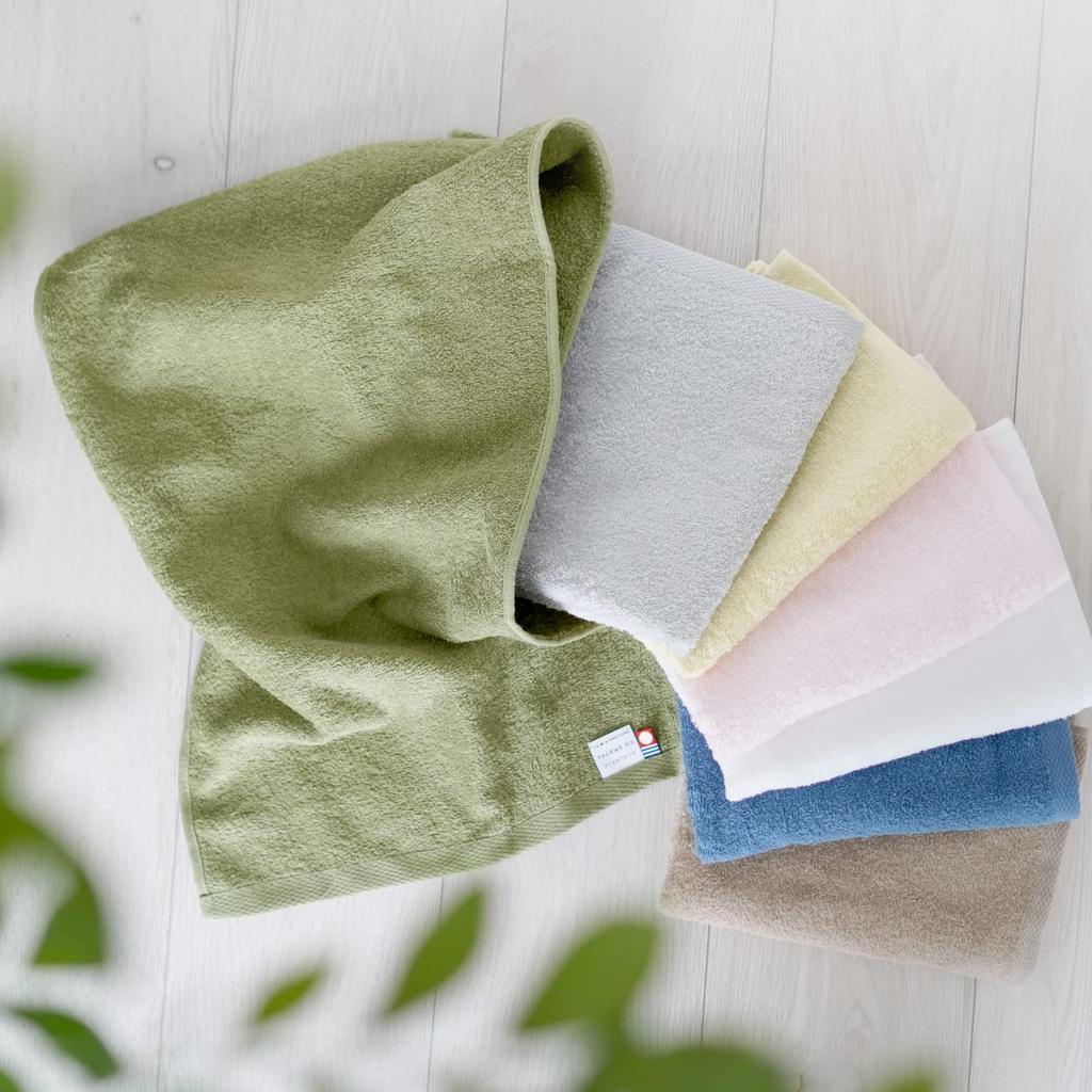 OruTa Имабари Лицо 200 Сделано в Идеально для Рук и Розовые Полотенца, Набор из 10 штук, Тонкий, Быстросохнущий, Компактный, Момме, Япония, Натуральный, Спорт, Стирка,