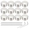 Uxcell 12pcs Foot Switch Guitar Pedal Button Metal Foot Switch Top Covers for Inch Guitar Effect Pedal Silver Gray Toppers, Caps, 3/8 Buttons,