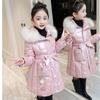 Autumn Winter Jacket Waterproof Hooded Shiny Thick Girls Outerwear Coat Teenage Girl Coat