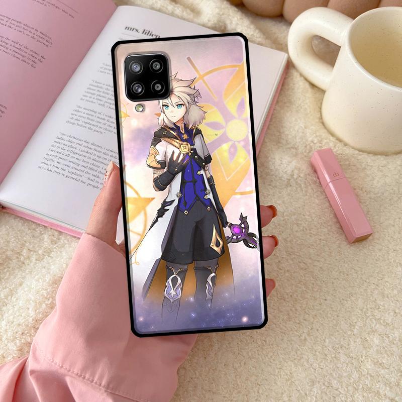 Самодовольный Альбедо Genshin Impact Для Samsung Galaxy A55 A35 A15 A32 A12 A22 A52 A54 A34 A14 A56 A36 A26 A16 A13 A53 A06 Чехол