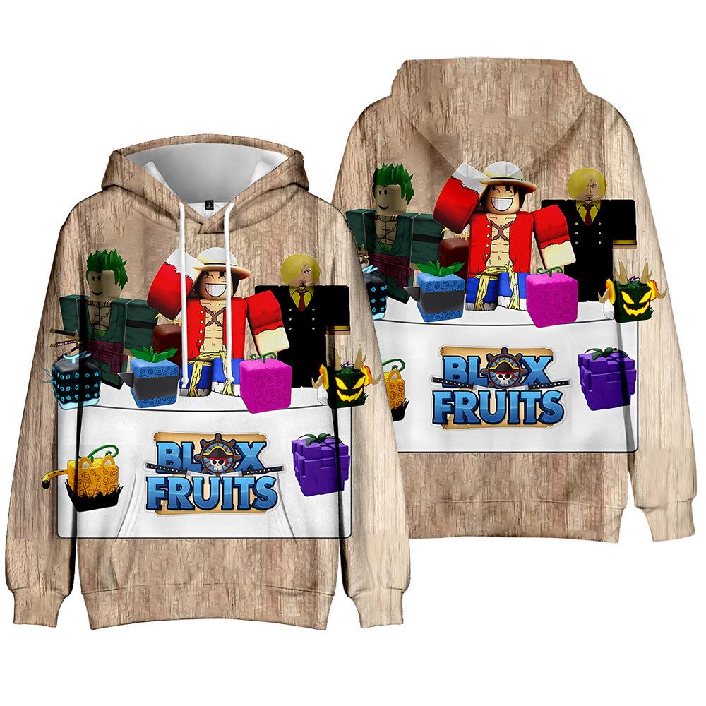 Мужская и женская толстовка с капюшоном ROBLOX Blox, толстовки с фруктами и графическим рисунком, уличная одежда в стиле аниме, Harajuku, повседневные пуловеры с капюшоном и принтом, толстовки