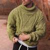 Men's European & American Fashion Turtleneck Sweater - Casual Twisted Knit Design (2021)