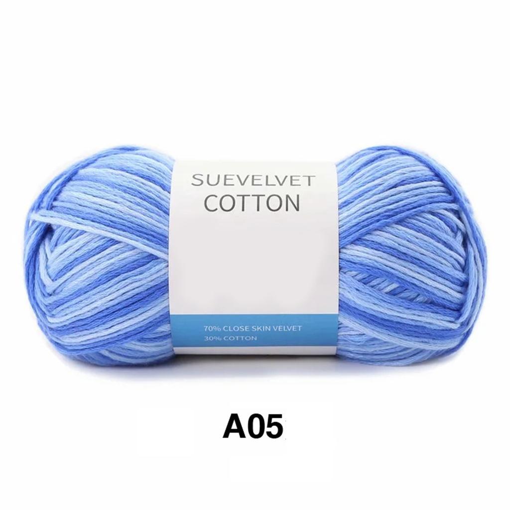 Crochet Yarn Knitting Cotton Yarn for DIY Hats Sweater Scarf Handcrafts Yarn Gradient Color Yarn for Crocheting Knitting