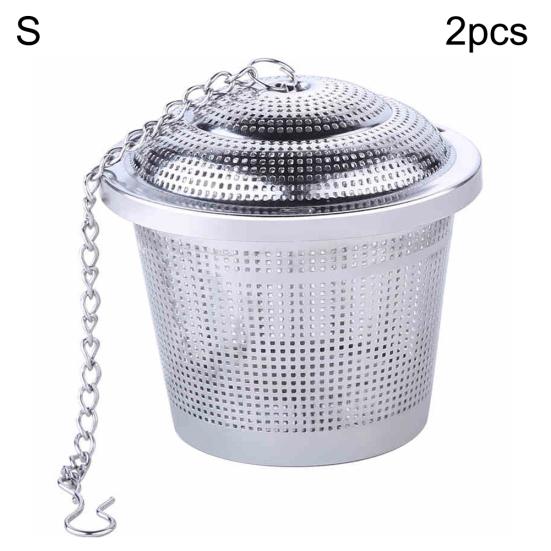 Свободная корзина из нержавеющей стали, держатель для заваривания чайных листьев, фильтр для заваривания с цепочкой