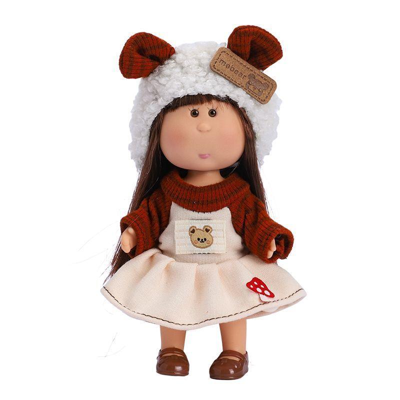 14 см Мини Картофельная Кукла Миа Фигурка с Набором Одежды Аксессуары Брелок Подвеска Декор для Сумки Милая Кукла в Платье Игрушка Подарки для Друзей