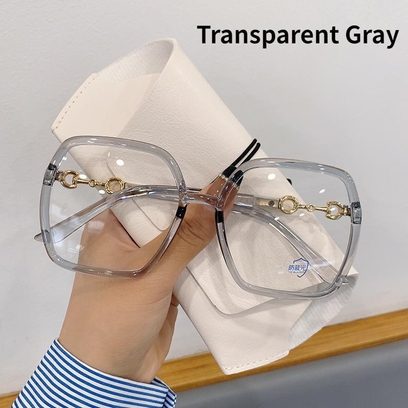 1 шт. новые большие квадратные очки с защитой от синего света, простые очки, очки в большой оправе