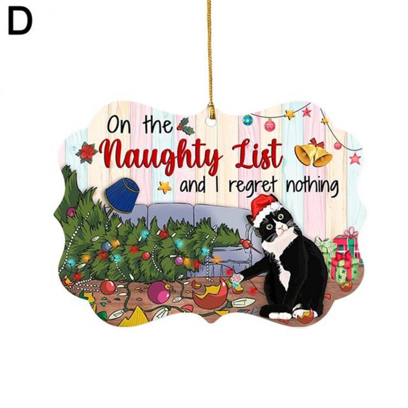 Новый рождественский кулон «Черный кот» 2025 года, украшение для рождественской вечеринки, новые елочные украшения 2025 года, рождественские украшения, подвесные украшения