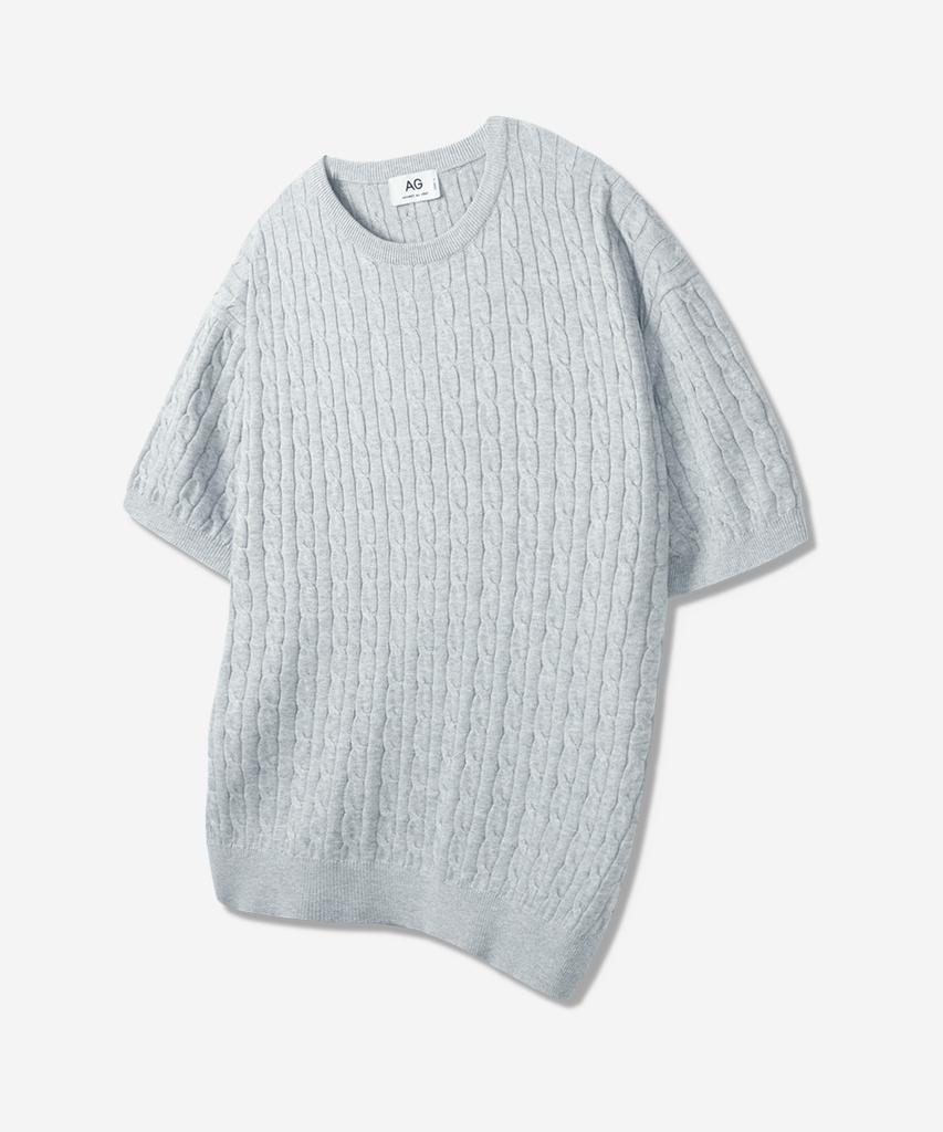 AGOD [2Pack] Cotton Modal Washable Crew Neck Cable Knit - 6 Colors