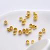 100pcs 1.2 1.5 2mm Stopper Spacer Beads Copper Plating Gold Color Hole Ball Crimp End Beads For Diy Jewelry Making Supplies