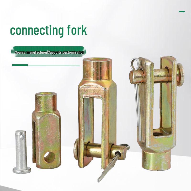 Оцинкованная тяга тормоза трактора U-образная кованая стальная вилка с прямой и обратной резьбой