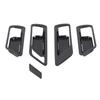 ABS carbon fiber pattern Car Door glass lifting panel frame, inner handle cover sticker For Toyota Land Cruiser LC300 + LHD