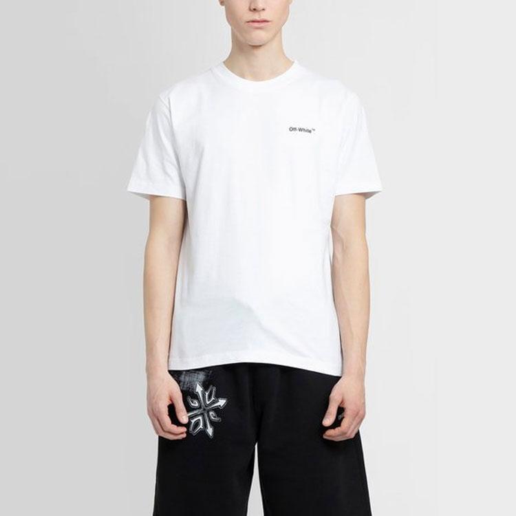 OFF-WHITE Wave Diag Slim Short-Sleeve Tee OMAA027S22JER0100110