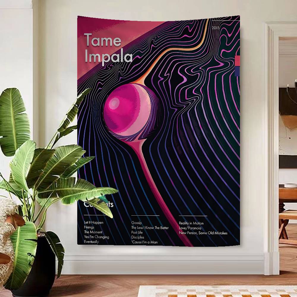 Popular Band TTame IImpala Hanging Bohemian Tapestry Bohemian Wall Tapestries Mandala Kawaii Room Decor