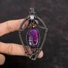 Tree Of Life Purple Fire Labradorite Pendant Copper Wire Wrapped Pendant Handmade Jewelry Rainbow Moonstone Gemstone Pendant Gift For Friend