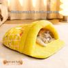 Cozy Cat Slippers & Bed: Cute Cartoon Rabbit Design for Deep Sleep