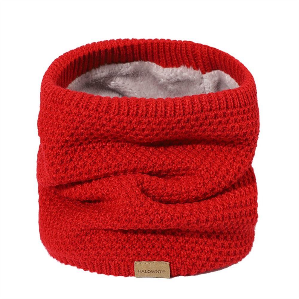 Утепленный подклад Гетра для шеи Вязаный лыжный шарф-труба Повседневная защита шеи Зима