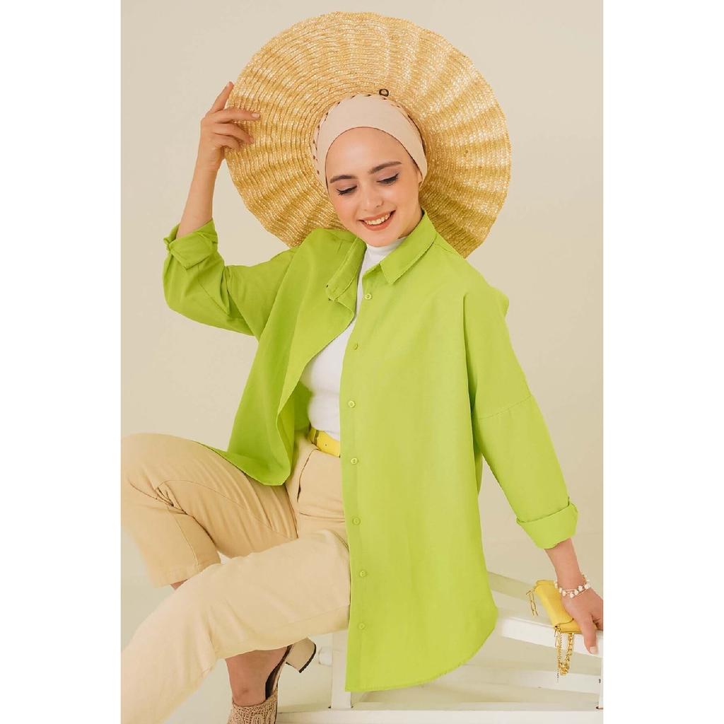 Oversize Basic Shirt Green