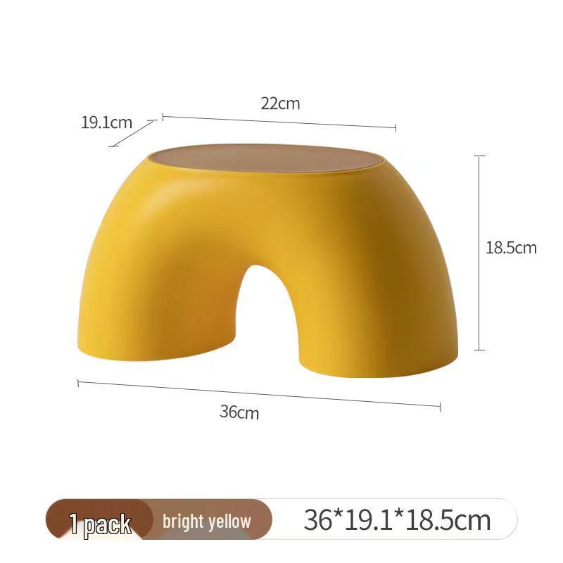 Креативный радужный табурет - Красочный, круглый и удобный дизайн с противоскользящей функцией, идеально подходит для переобувания или в качестве небольшого многофункционального сиденья.