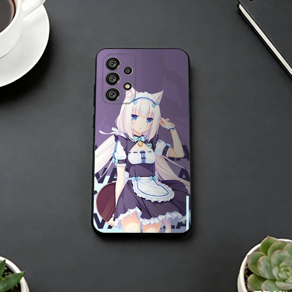 Чехол для телефона N-Nekopara G-Game Черный Силиконовый Мягкий Для Samsung S25,S24,S21,S22,S23,S30,Ultra,S20,Plus,Fe,Lite