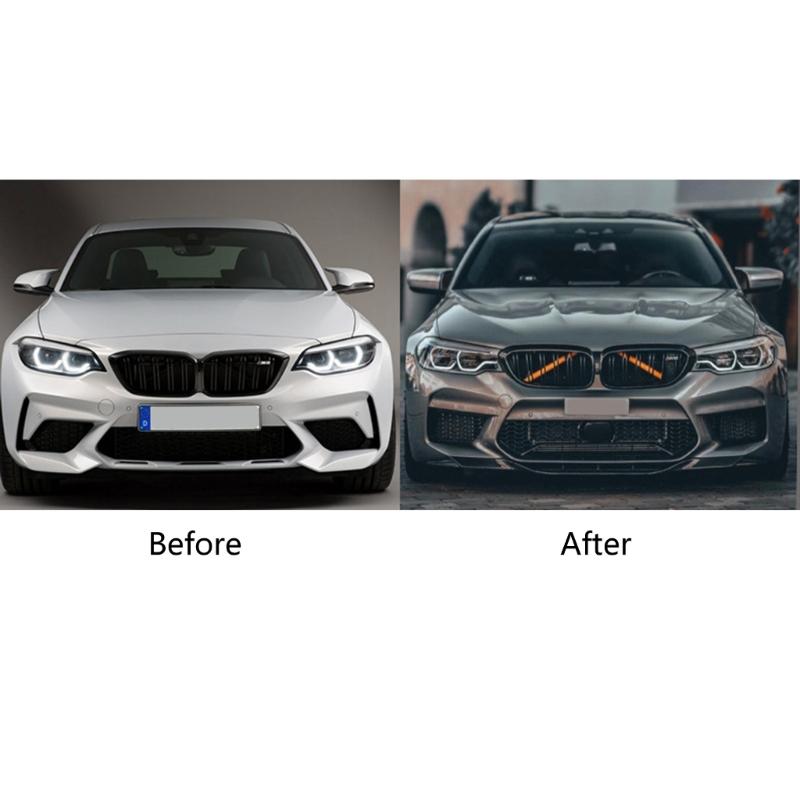 Для F30 F31 F32 F33 F34 F36 F20 F21 F22 F23 G29 Передняя решетка Вставка Декоративные полосы Крышка Рамка Украшения для автомобиля Наклейки