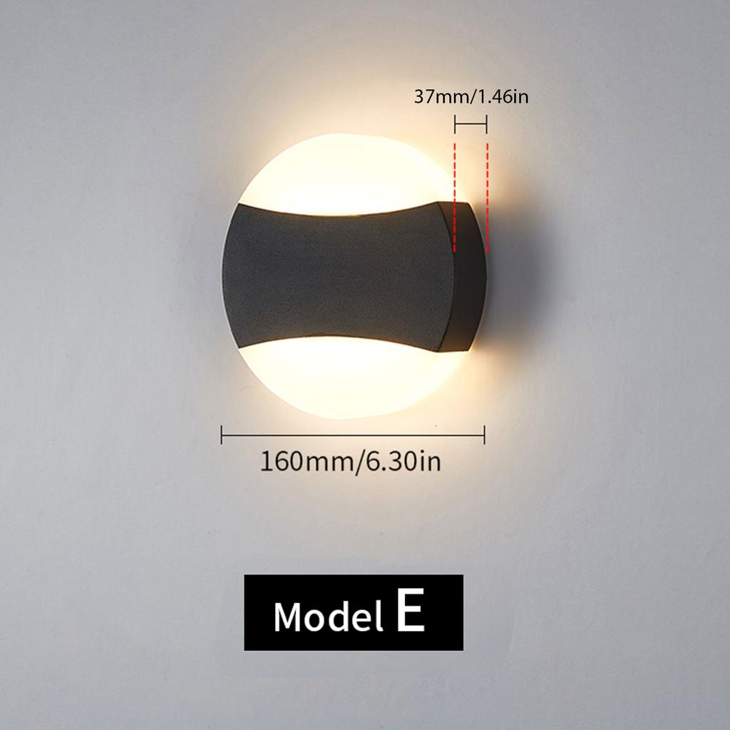 Настенный светильник светодиодный 85-265 В 6 Вт 12 Вт холодный белый теплый белый подходит для внутреннего наружного сада удобное украшение простая установка