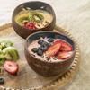 Миска из кокосового дерева, веганский подарок из натуральной кокосовой скорлупы, миски для смузи Acai Buddha, деревенские сервировочные миски, легко моющиеся, изготовленные вручную блюда из кокоса