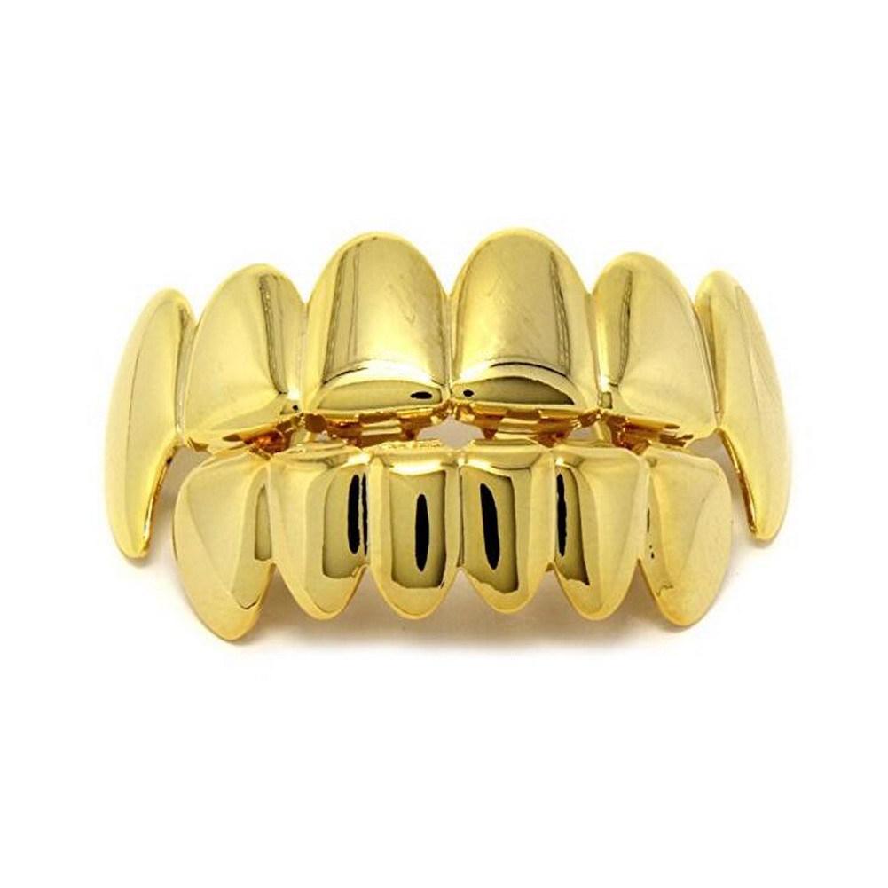 HIPHOP Персонализированные Позолоченные Зубные Решетки Grillz Украшение для Хэллоуинской Вечеринки