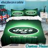 Custom Name 3PCS New York Football Helmet Bedding Set,Including  Duvet Cover And 2pcs Pillowcases Perfect for Bedroom,Dormitory,Fan Christmas gift
