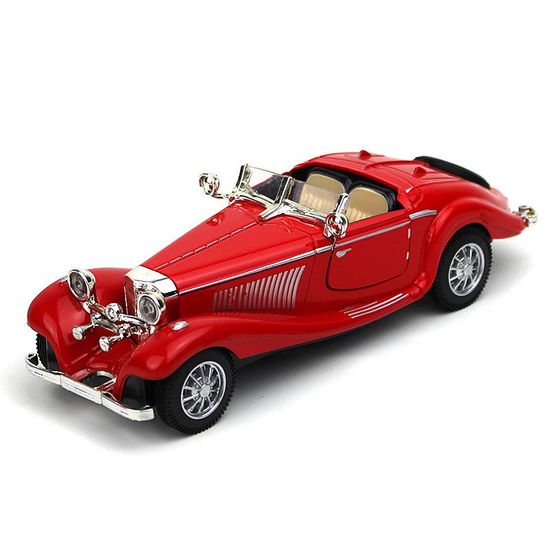 1:28 масштабов Benz 500K, откидной литой металл, антикварные классические модели автомобилей, коллекционные игрушки, подарки (Длина 6,5 дюйма/16,8 см)