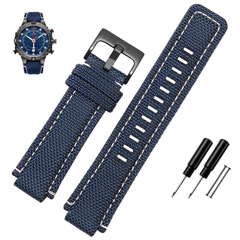 Для часов TIMEX ремешок TW2T76500 T2N721 T2N720 Спортивный Высококачественный Нейлон Холст Ремешок для часов Мужской Прилив Компас 24×16MM Браслет