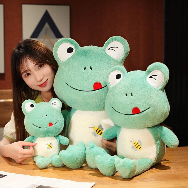 Прекрасные длинные ноги лягушка плюшевые игрушки милая улыбка лягушка плюшевая подушка мягкая игрушка в виде животного для детей подарок на день рождения и Рождество
