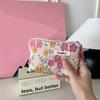 Cute Floral Pattern Zipper Lipstick Bag Travel Makeup Bag Multifunctional Cosmetic Organizer Handbag Bath Shower Wallet Pouch Cosmetic Storage