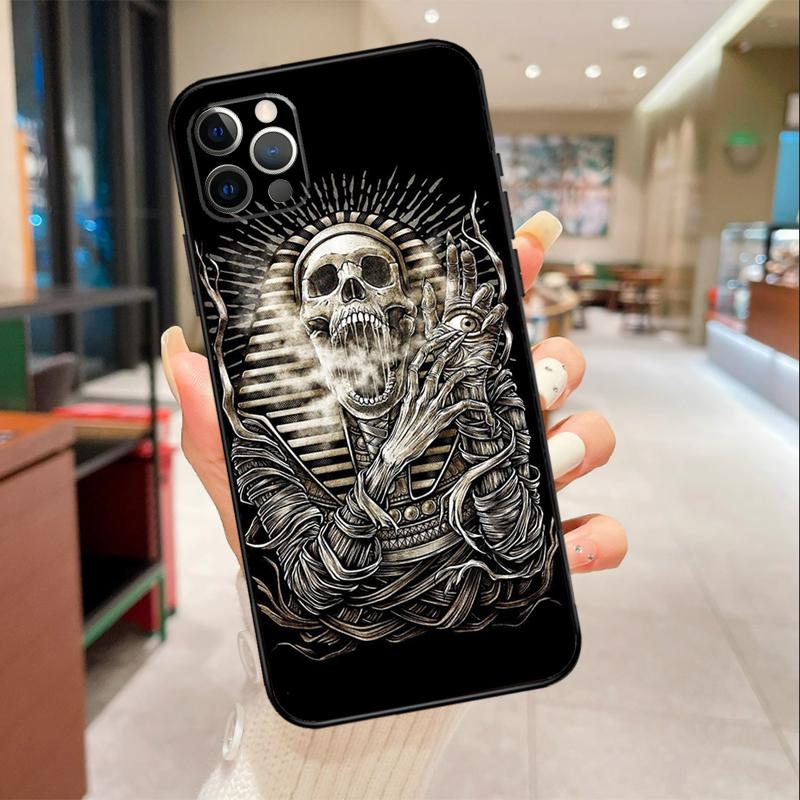 Древний Египет Чехол для телефона с фараоном для iPhone 16 15 14 11 12 13 17 Pro Max mini 15 Plus 16e 17 Air Защитная крышка