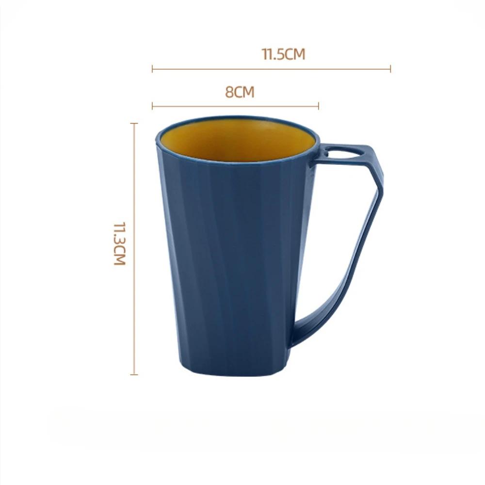 Портативный стакан для полоскания рта с ручкой, держатель для зубной щетки, однотонный двухслойный утолщенный стакан для зубной щетки, простые бытовые стаканчики